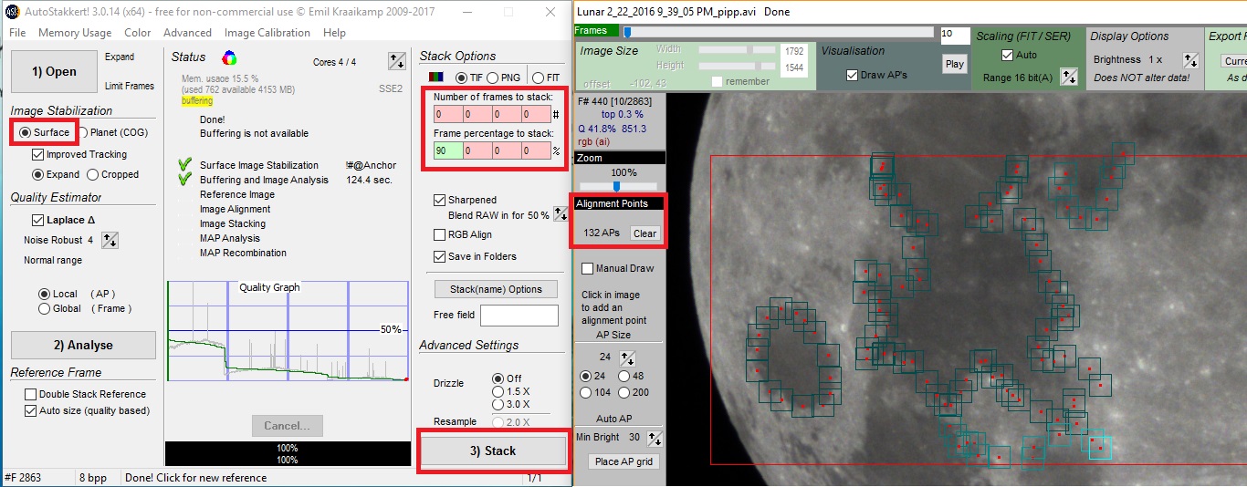 Step 2.2 Autostackkert  Set alignment point and output frames or percentage.jpg