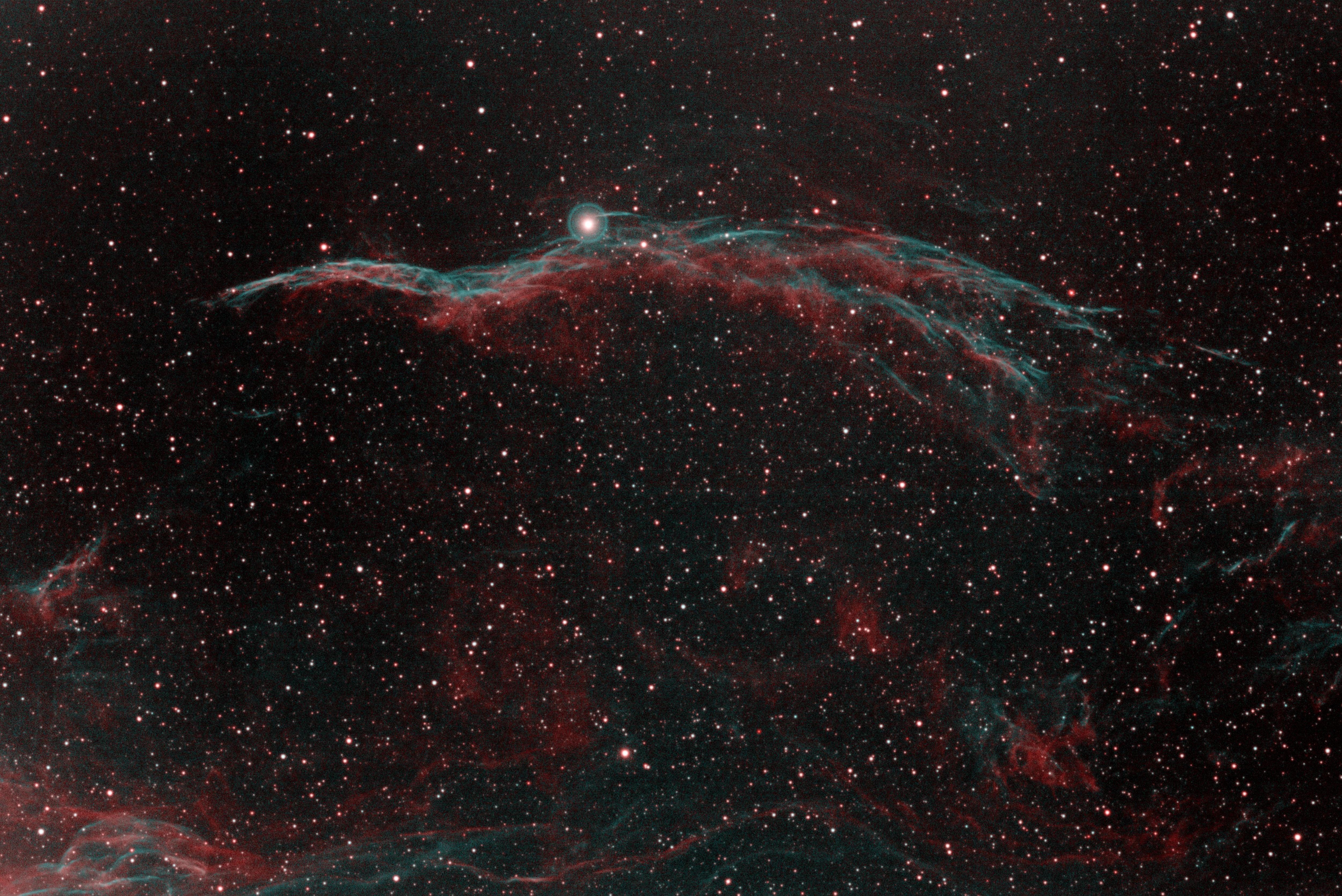 NGC6960 HOO Ha 75min, Oiii 55min