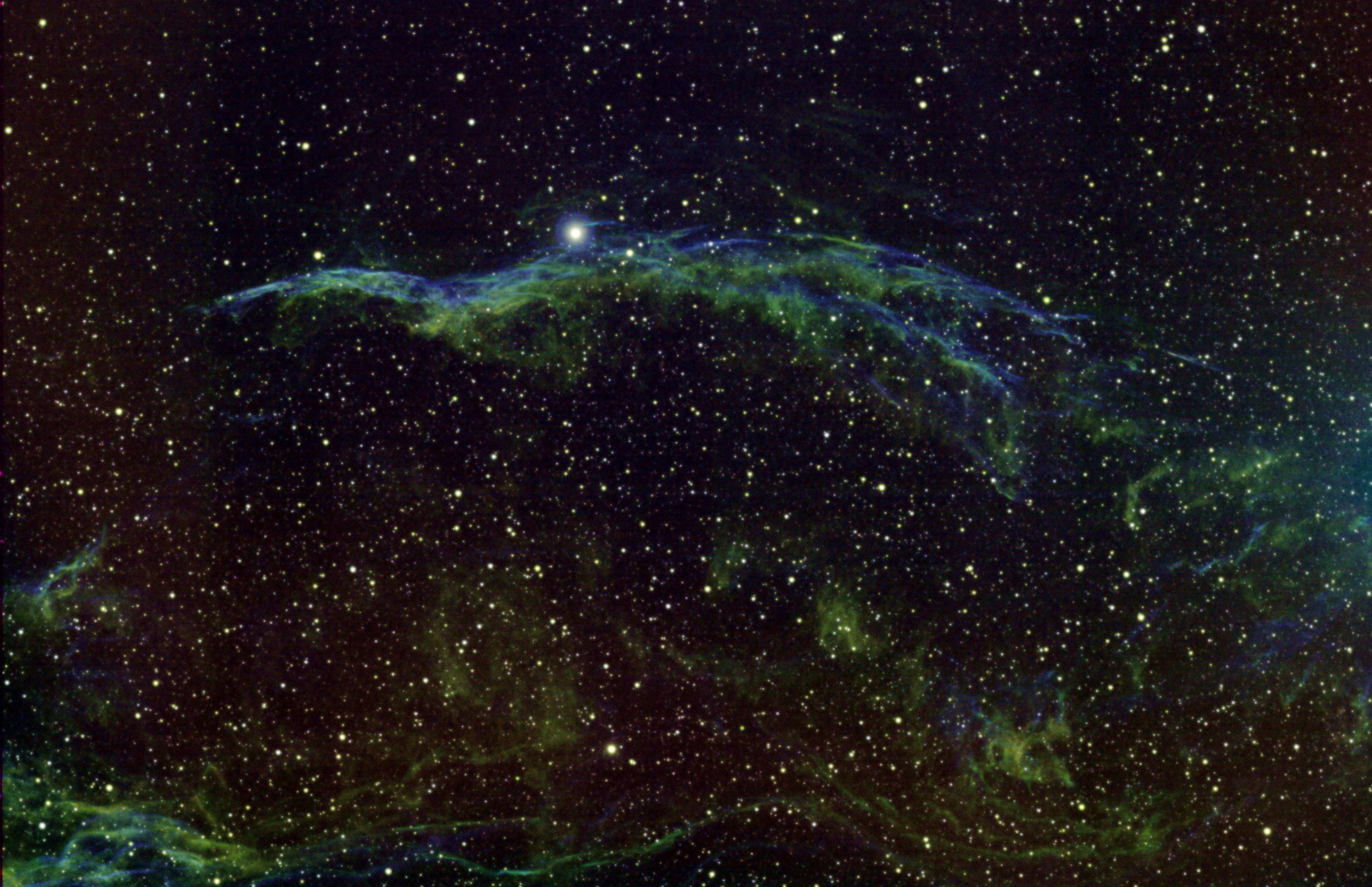 NGC6960 SHO Ha 75min, Oiii 55min, Sii 55min