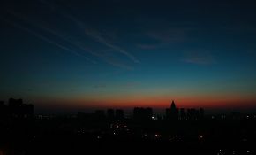 天台上面拍流星