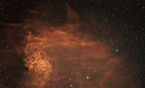 IC410小蝌蚪星云和IC405火焰星云，90分钟窄带SHO合成，星明CSP.