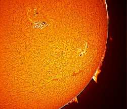 2025年8月6日 太阳色球层在东南边缘的太阳黑子群