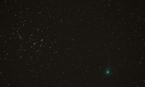 11月7日 武汉木兰山拍摄的鬼星团&R1彗星