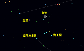 阿尔卑斯上空的金星合月