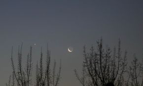 今天（12月10日）早晨的金星和月亮