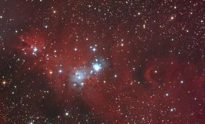 重新处理了以前拍的IC405和刚拍的NGC2246两个发射星云的照片