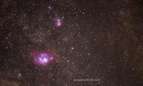 宾得老头大姑妈之M31，M8，M20和半月。。。