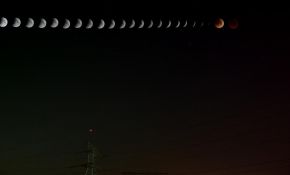 重庆给力的天气，红月+依星闪光+掩星！！！
