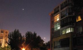 5月18日晚又拍金星,还拍进月亮