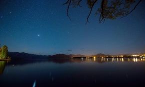 星空下的Wanaka Lake