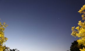 再发金星和木星的黄昏，以及暮色中的猎户