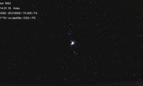 2014年01月17日，无赤道仪拍 猎户座大星云 M42