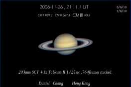Saturn 2006-11-26 21:11.1 UT