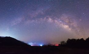 发张银河图及长焦拍到小行星