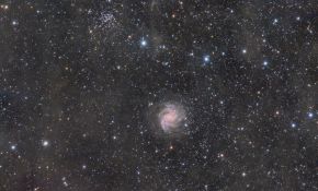 NGC 6946 烟火星系(Fireworks Galaxy)，8.3小时曝光，@若巖天文台