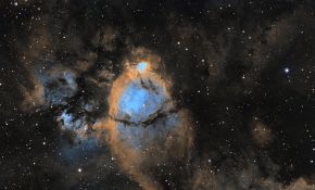 吃豆人星云(NGC281)和鱼头星云(IC1795) SHO