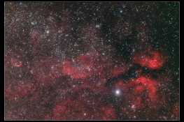 尝试新的目标和构图，仙王IC1396 以及天鹅NGC6910+6888.
