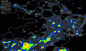 （转）上几张中国的光污染程度地图