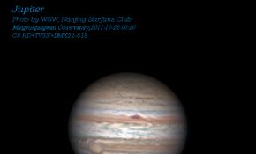 2011-10-22木星大红斑和木卫投影