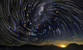 螺旋状的星轨？